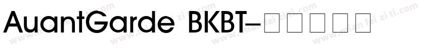 AuantGarde BKBT字体转换